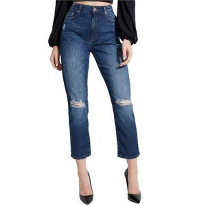 NEW Guess It Girl Cut-Out High-Rise Crop Jeans
